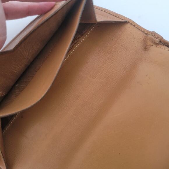 Celine Vintage Bifold Leather Beige Tan Wallet Medium Folding Card Bill Holder - Picture 6 of 13